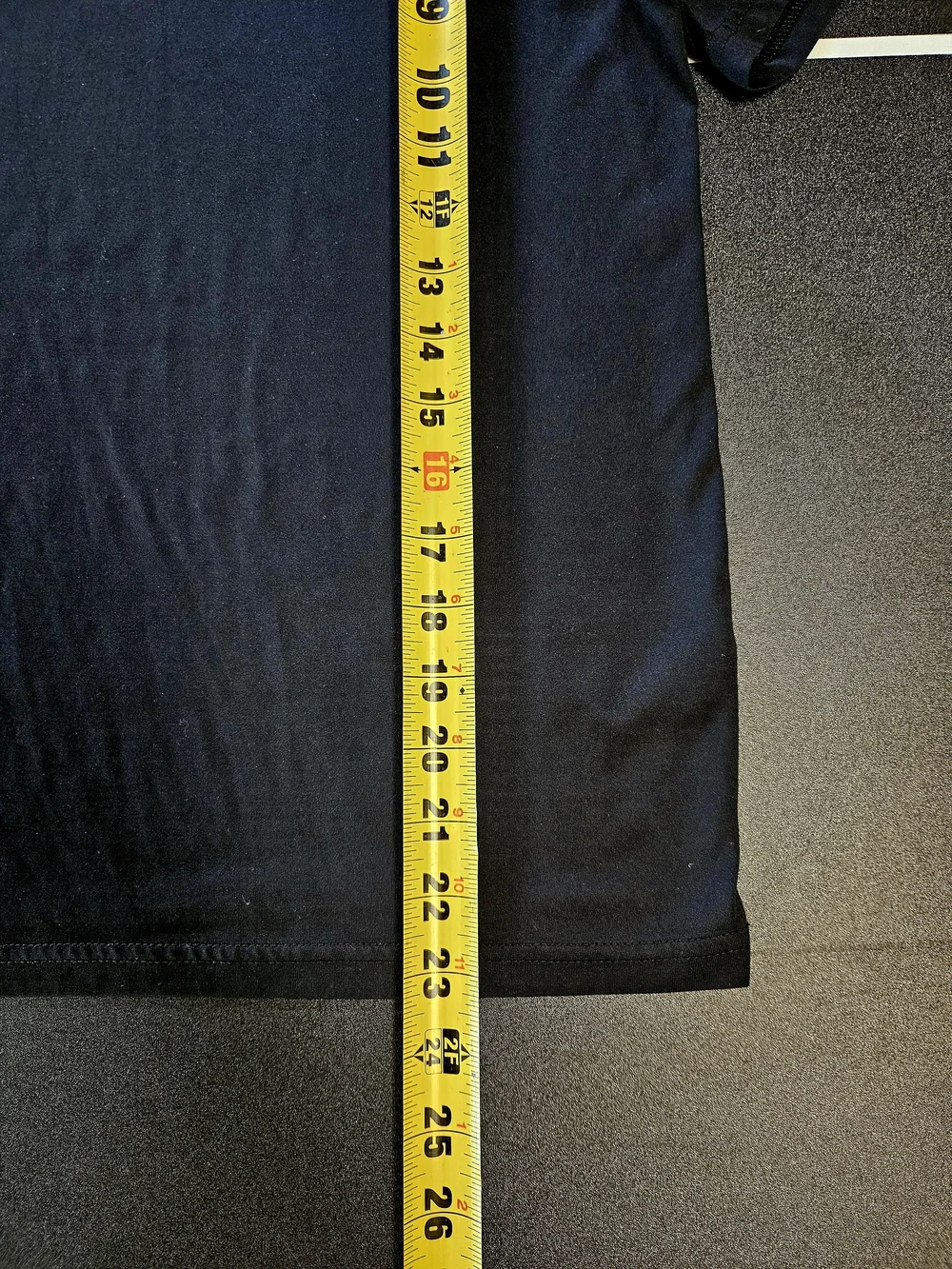 Nike Black Tee with White Layered Swoosh